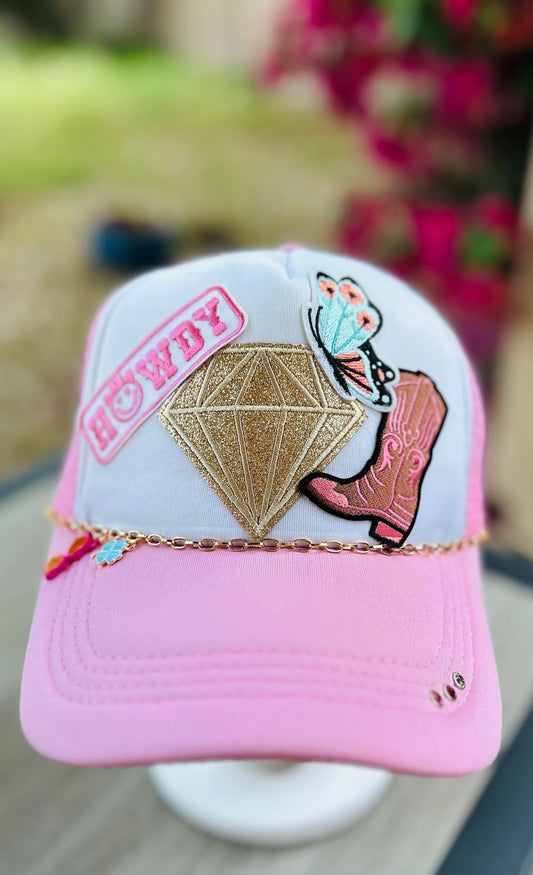 Trucker Hat- Pretty in Pink Howdy