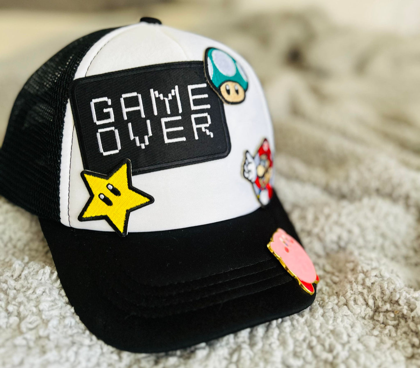 Gamer Hat! Mario & Kirby- One of a Kind!